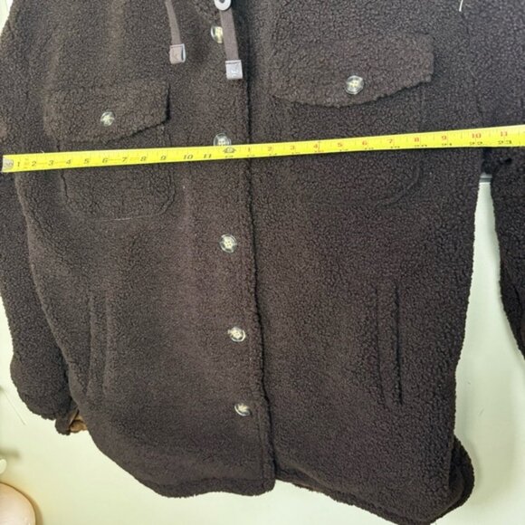 UGG Kookaburra NEW Oversized Sherpa Fleece Jacket Shacket Brown Warm SoftCozy XL - Picture 15 of 16